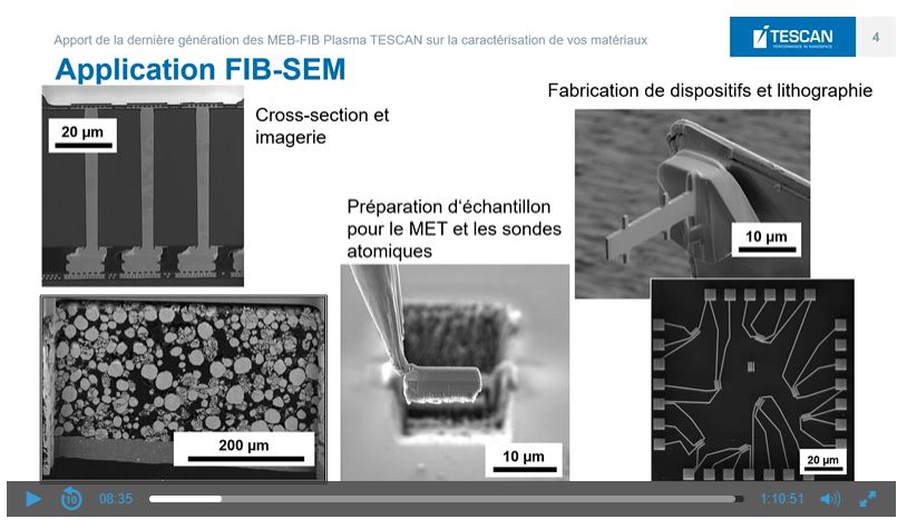 Applications FIB SEM